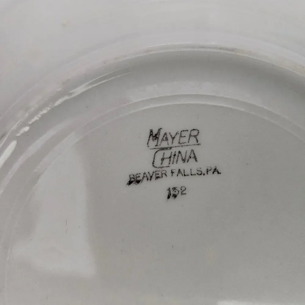 Mayer China Green Band Restaurant Ware Dessert Plate 6.5
